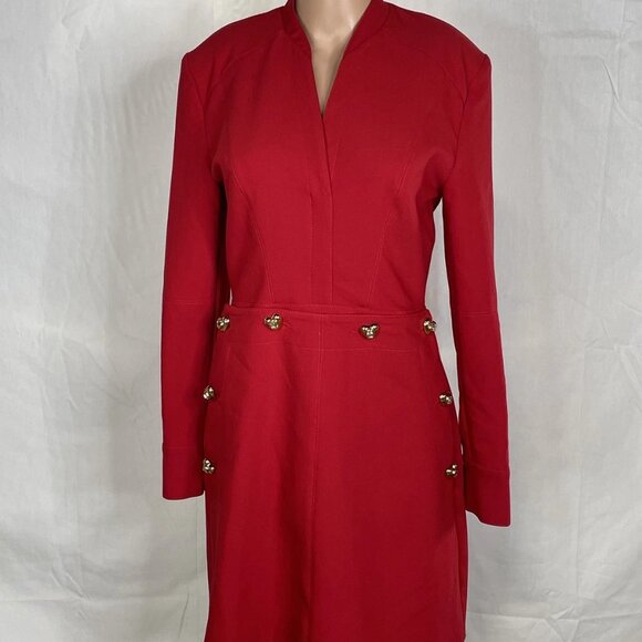 Nocturne Women's Shoulder Pad Mini Dress – Size M – Red - Picture 1 of 11
